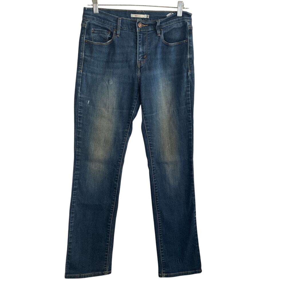 Levi's 505 Straight Jeans Womens Size 6 Dark Wash Stretch